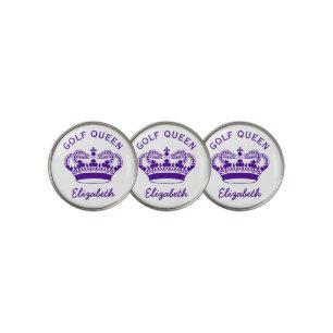 Custom Golf Queen Purple Crown Ball Marker