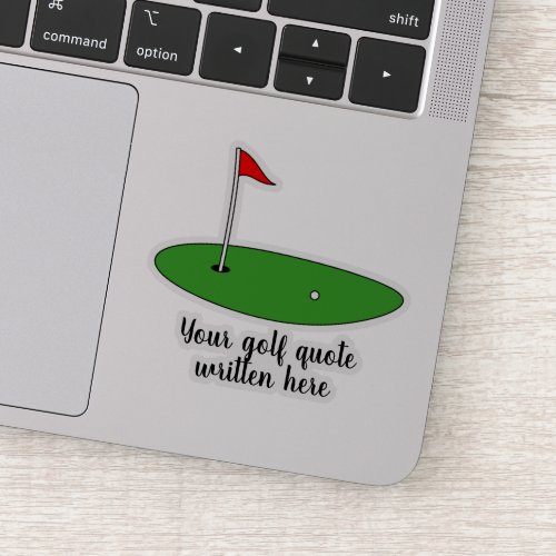 Custom golf quote laptop decal sticker