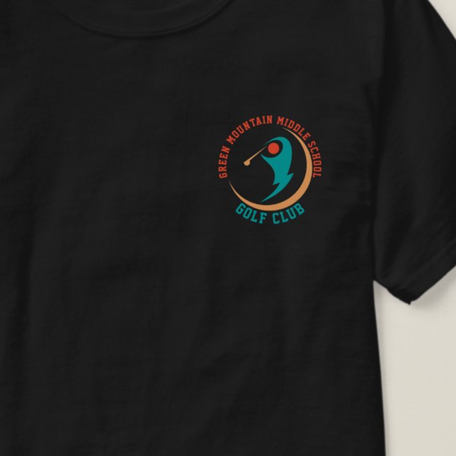 Custom Golf School Club League Name Number T-Shirt (Creator Uploaded)