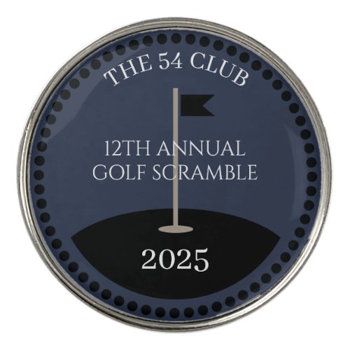 Custom Golf Scramble Club Name Golf Ball Marker