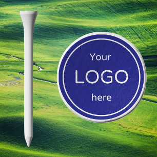 Custom Golf Tee with Company Logo blue