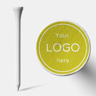 Custom Golf Tee with Company Logo lemon green
