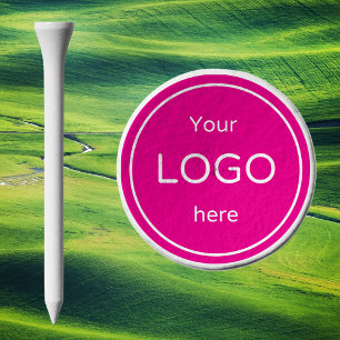 Custom Golf Tee with Company Logo pink