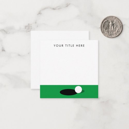 Custom golf themed note cards for golfers