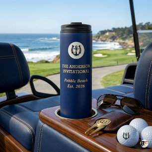 Custom Golf Tournament Invitational Anchor Logo  Thermal Tumbler