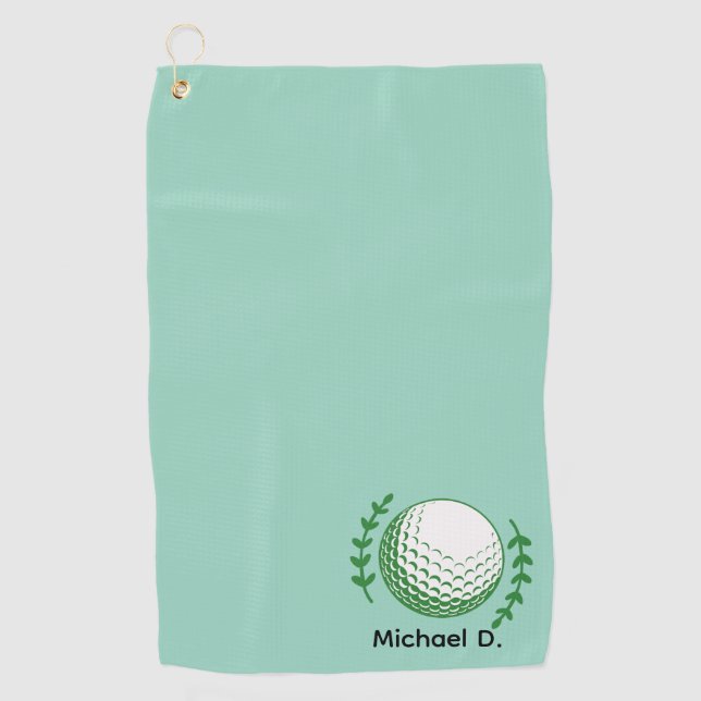Custom Golf Towel - Personalized Name & Logo (Front)