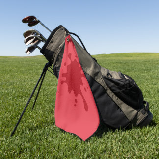 Custom Golf Towel – Tomato Red Ink Splash