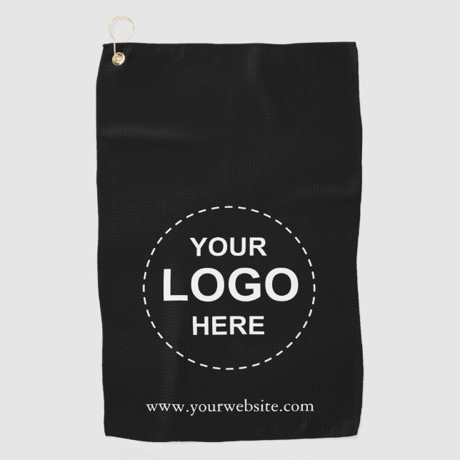 Custom Golf Towel with Business Logo  (Front)