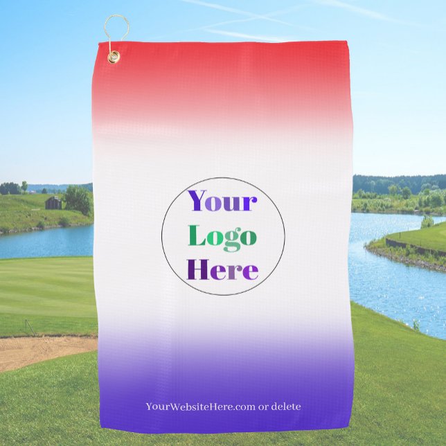  Custom Golf Towels With Logo Red Blue No Minimum  (Creator Uploaded)