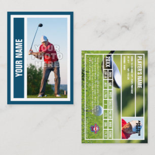 Custom Golf Trading Card - Ocean Blue