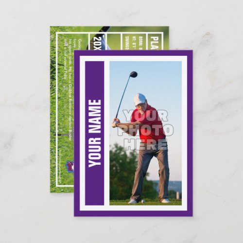 Custom Golf Trading Card _ Royal Purple