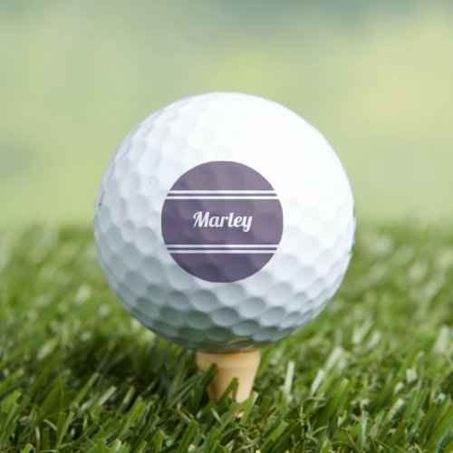 Custom Golfer Classic Name Monogram Purple For Her Golf Balls