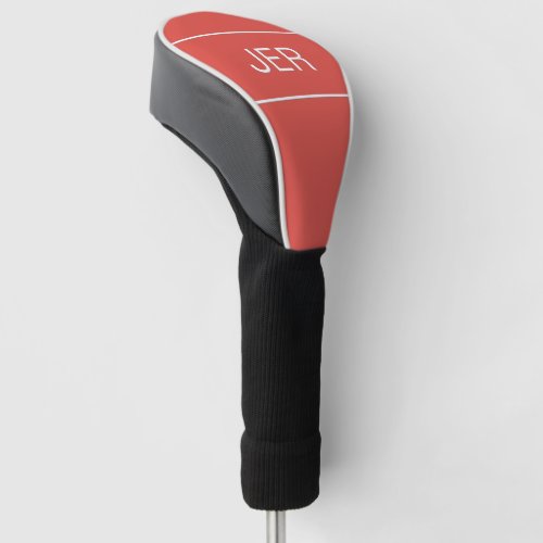 Custom Golfer Monogrammed Initial Sports Red Golf Head Cover