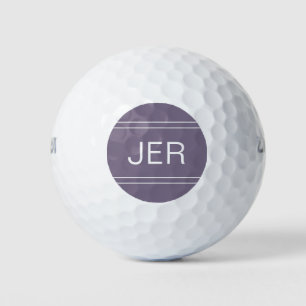 Custom Golfer Monogrammed Initials Cool Purple Golf Balls