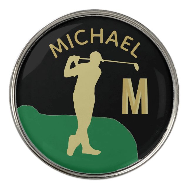 Custom Golfer Name Monogram    Golf Ball Marker (Front)