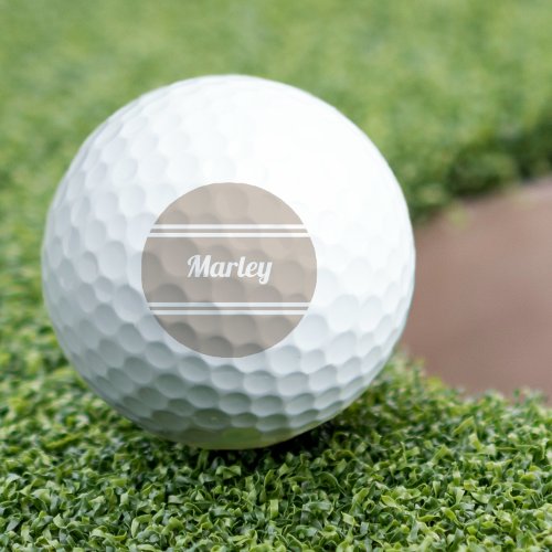 Custom Golfer Sports Classic Monogram Tan Brown Golf Balls