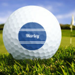 Custom Golfer Sports Classic Name Monogram Blue Golf Balls at Zazzle