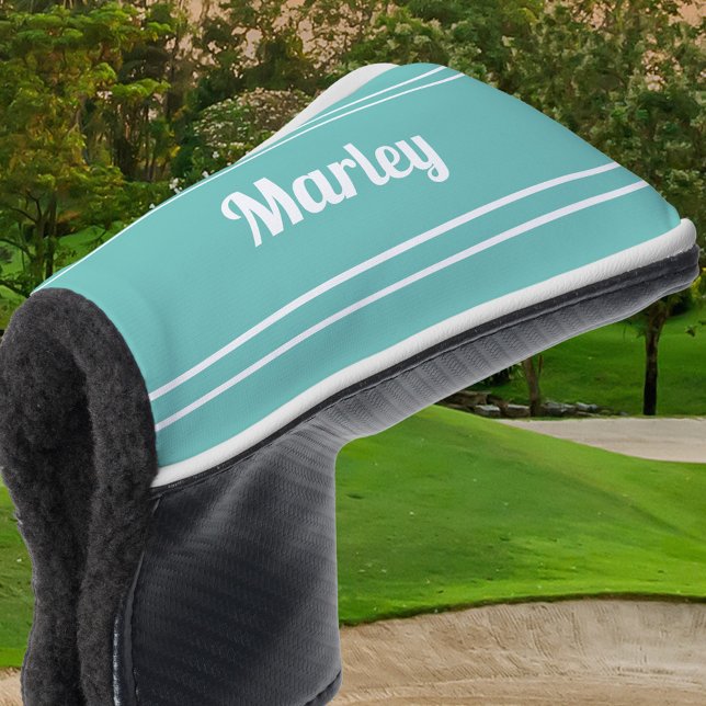 Custom Golfer Sports Modern Monogram Teal Green Golf Head Cover (Custom Golfer Sports Modern Monogram Teal Green Golf Head Cover)