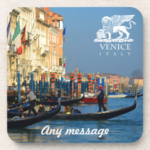 Custom Gondola Picture - Venice, Italy Drink Coaster