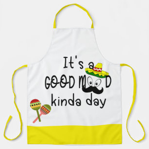 Custom Good Day Quotes, Personalized Fiesta Mens Apron