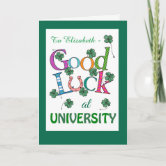 Custom Good Luck for Driving Test Four-leaf Clover Card | Zazzle