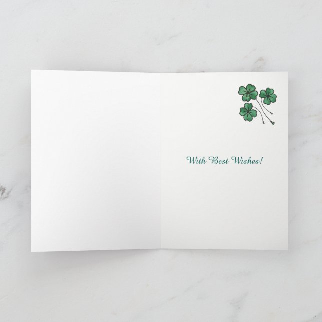 Custom Good Luck for Driving Test Four-leaf Clover Card | Zazzle