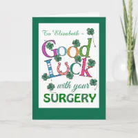 Lucky Four Leaf Clover Decorated MESSAGE CARDS, Good Luck, Novelty