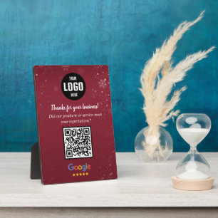 Custom Google Review QR Code Business Plaque
