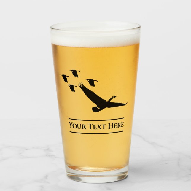 Custom Goose Hunting Beer Glass Tumblr (Front Filled)