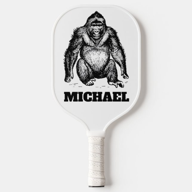 CUSTOM GORILLA FUNNY DAD Pickleball Paddle (Front)