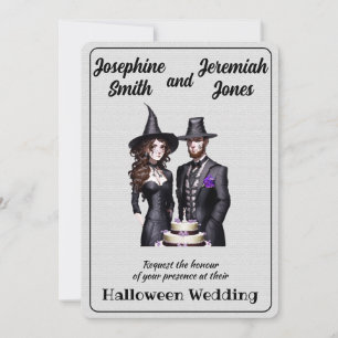 Custom Gothic Halloween Wedding Invitation
