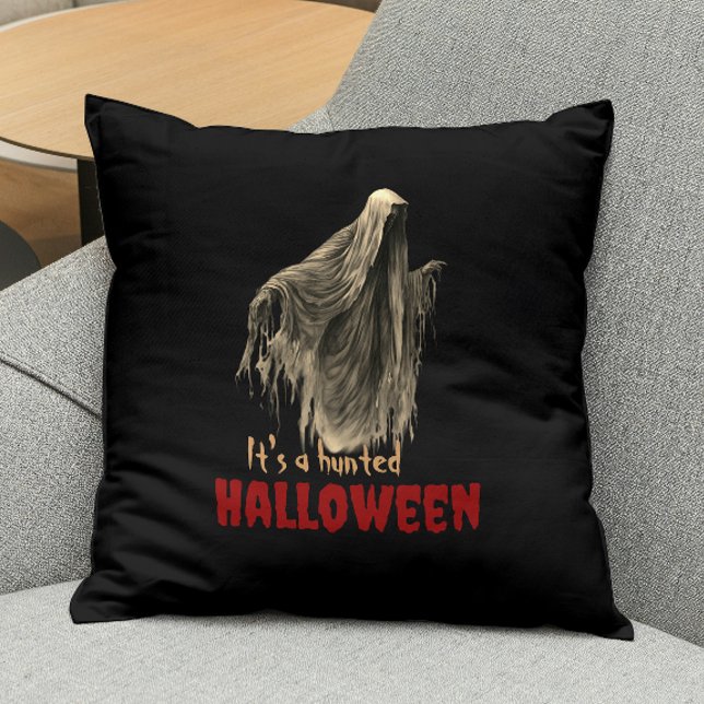 Custom Gothic Horror Creepy Ghost Halloween Party Throw Pillow (Creator Uploaded)