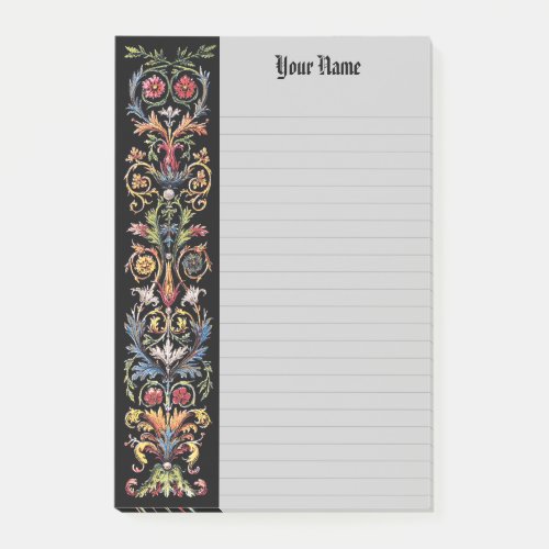 Custom Gothic Illuminated Vintage Art Lined Post_it Notes