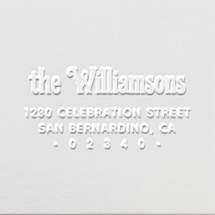 Custom Gothic Retro Typography Family Name Embosser