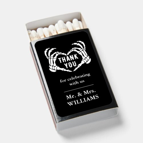 Custom Gothic Wedding Thank You Favors Matchbox Matchboxes
