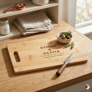 Custom GPS Coordinates Bamboo Personalized Housewa Engraved Cutting Board