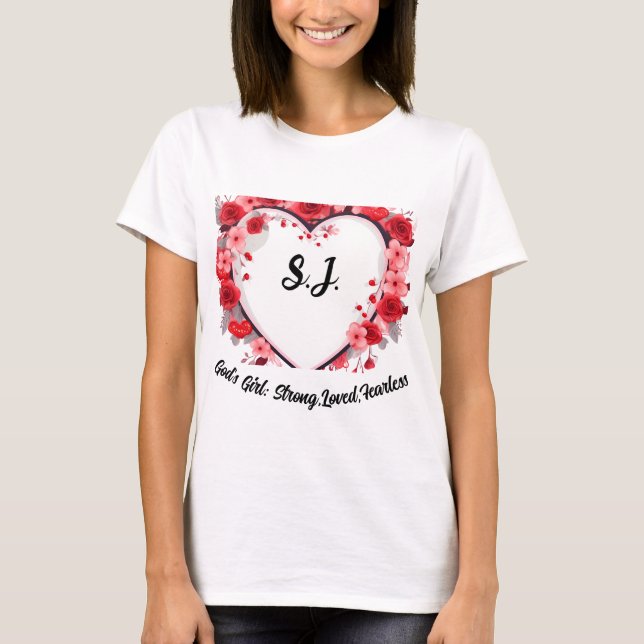 Custom Grace Monogram Heart Tee (Front)