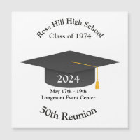 Custom Grad Cap Reunion Save-the-Date Magnet
