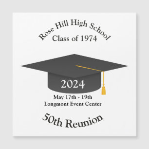 Custom Grad Cap Reunion Save-the-Date Magnet