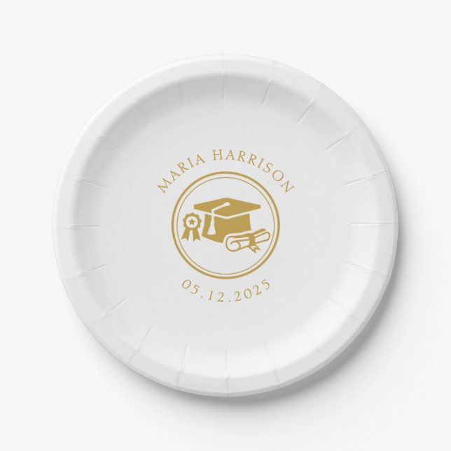 Custom Grad Party  Paper Plates (Front)