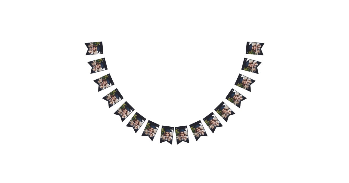 Custom Grad Photo, Name, Graduation Class, School Bunting Flags | Zazzle
