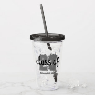 Custom Grad Year and school   acrylic tumbler