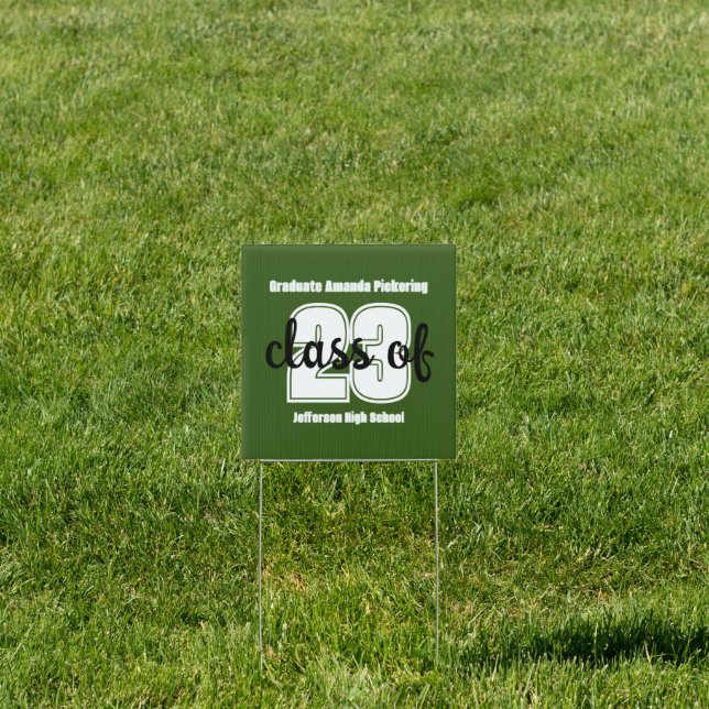 Custom grad year and school name sign (Insitu)