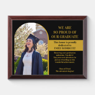 Custom Graduate Gift Award from Parents Family Plaque