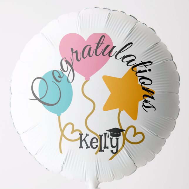 Custom Graduate Name Balloon - Personalized Grad D (Front)