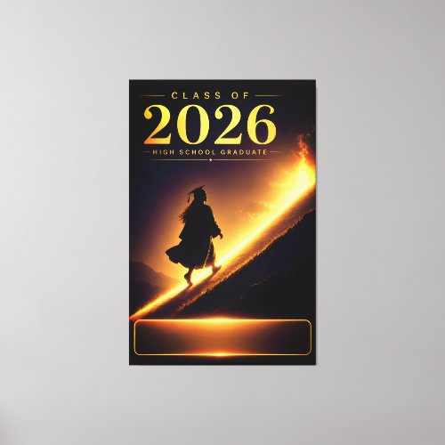 Custom Graduate Name Class of 2026 Gift Art Canvas Print