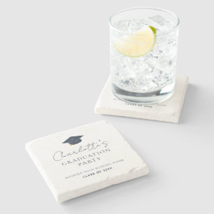 Custom Graduate Name Class Year School Theme Stone Coaster