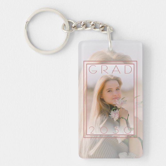 Custom Graduate Photo Keepsake Keychain (Front)