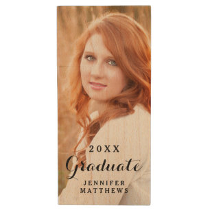 Custom Graduate Photo Monogram USB Flash Drive
