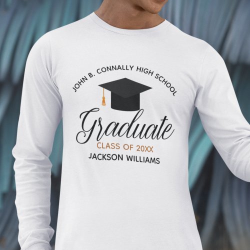 Custom Graduation 2024 Graduate Long Sleeve T_Shirt